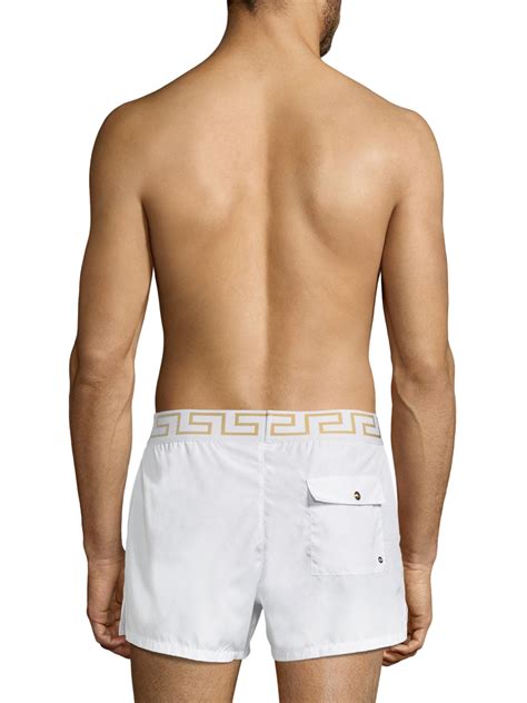 versace swim trunks white|versace swimwear men.